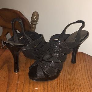 Black Shimmer Heels